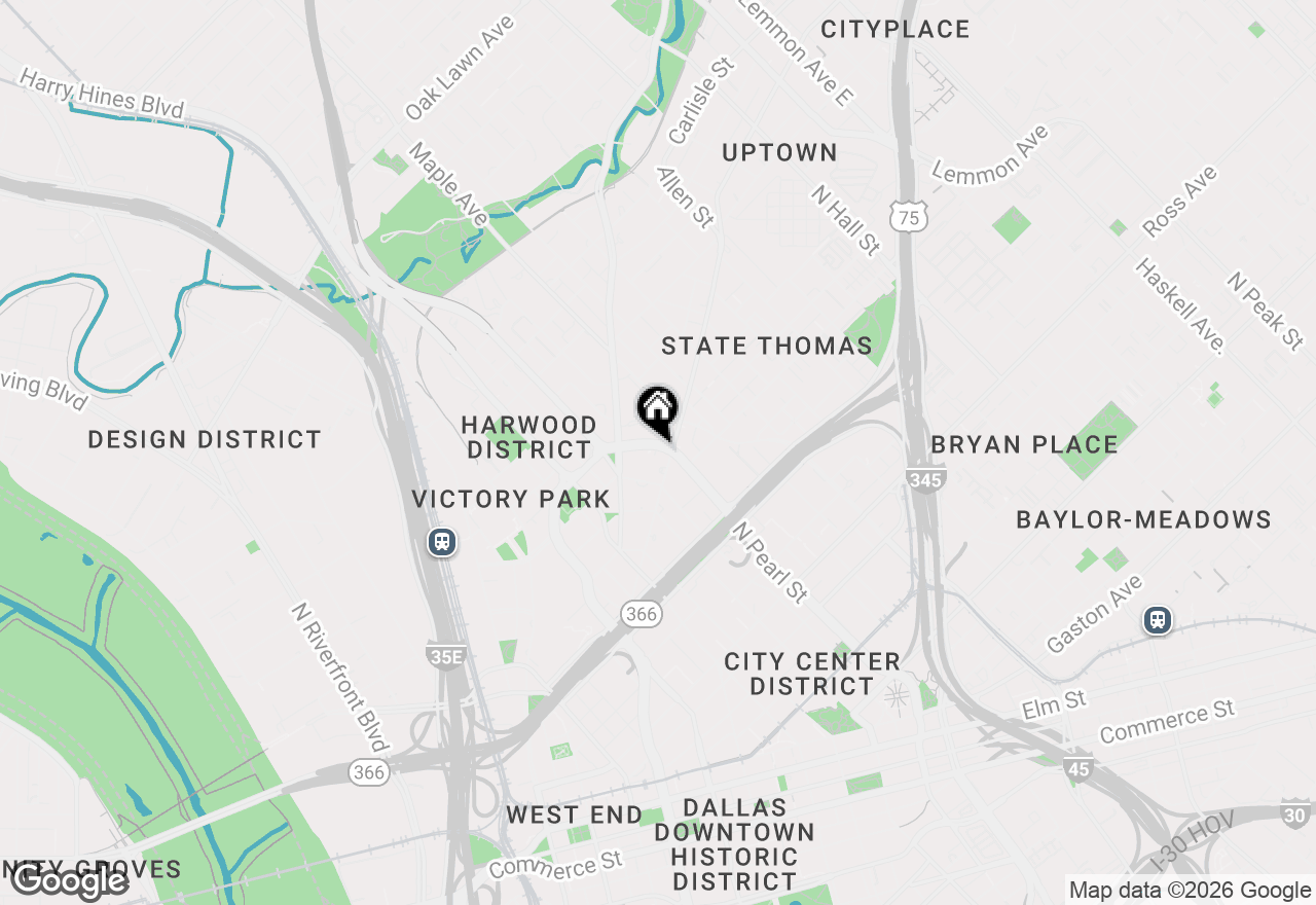 Map of 2525 N Pearl Street #1106, Dallas, TX 75201