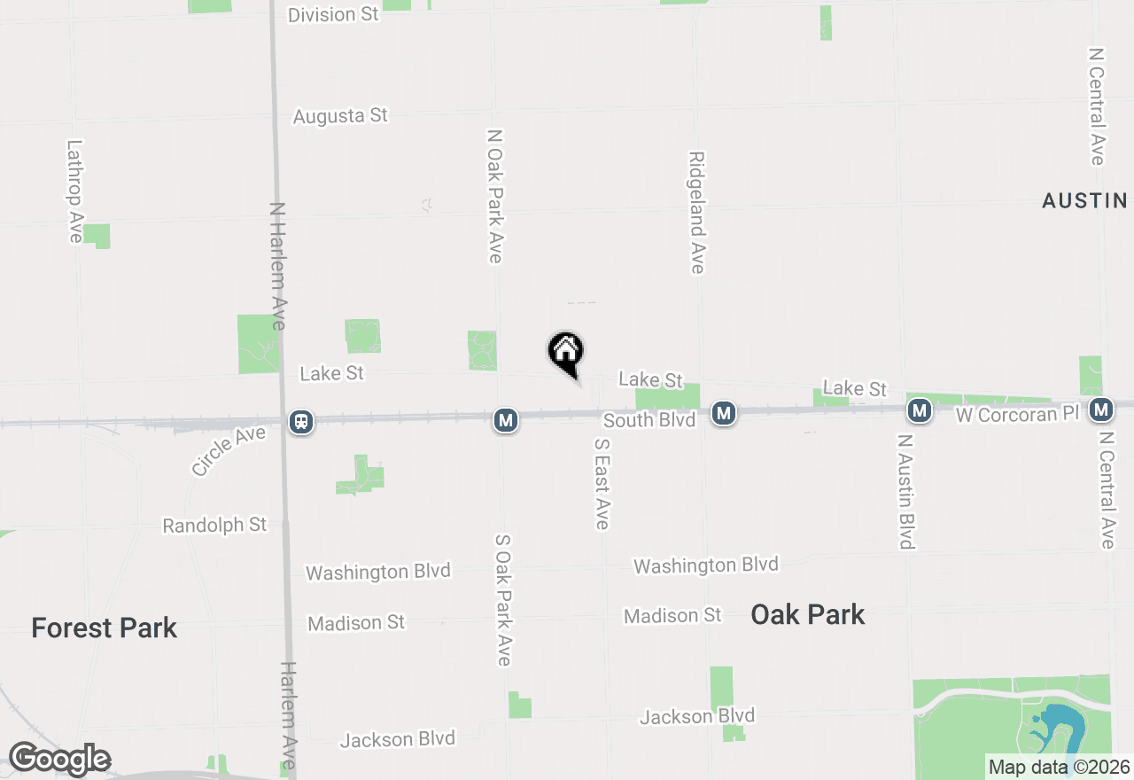 Map of 129 Francisco Terrace, Oak Park, IL 60302