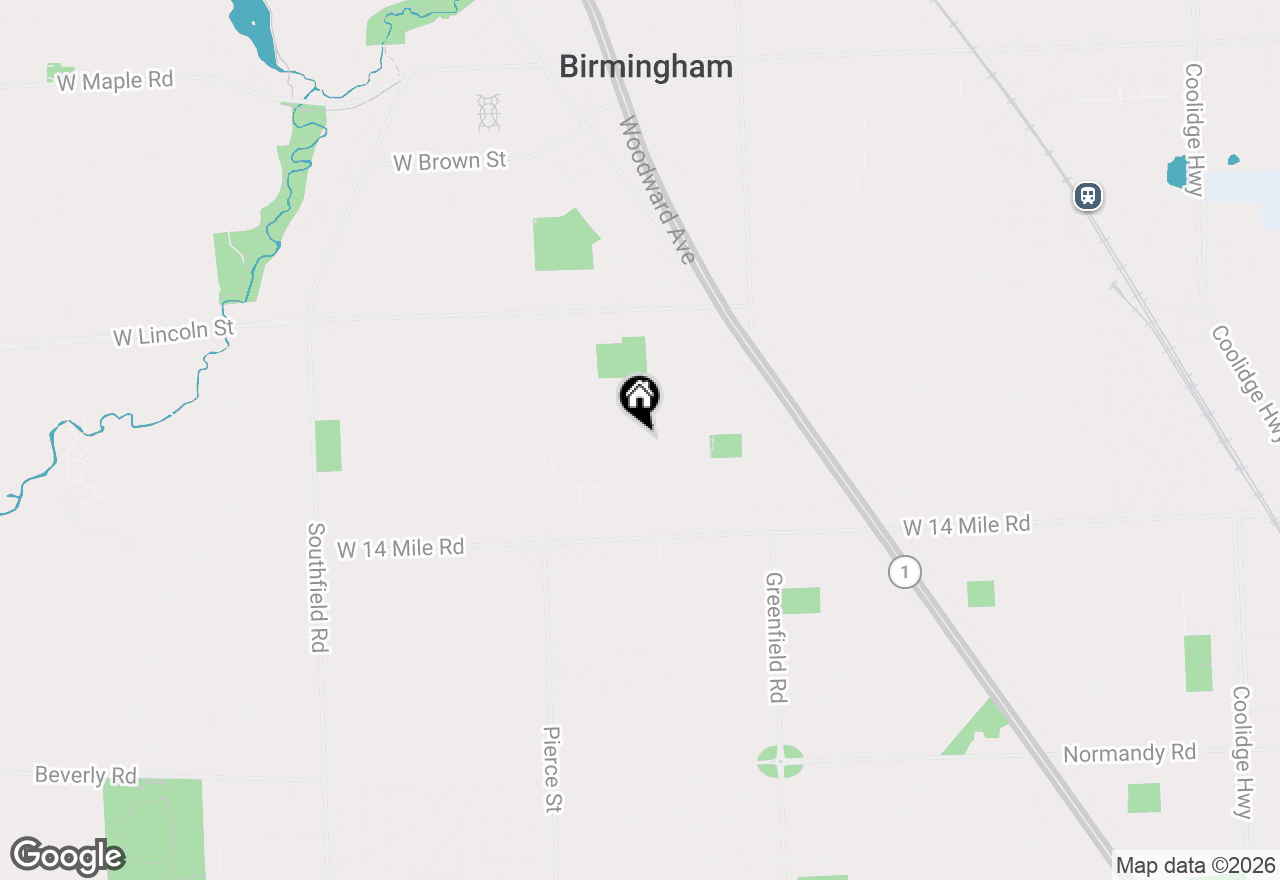 Map of 559 E Southlawn Boulevard, Birmingham, MI 48009