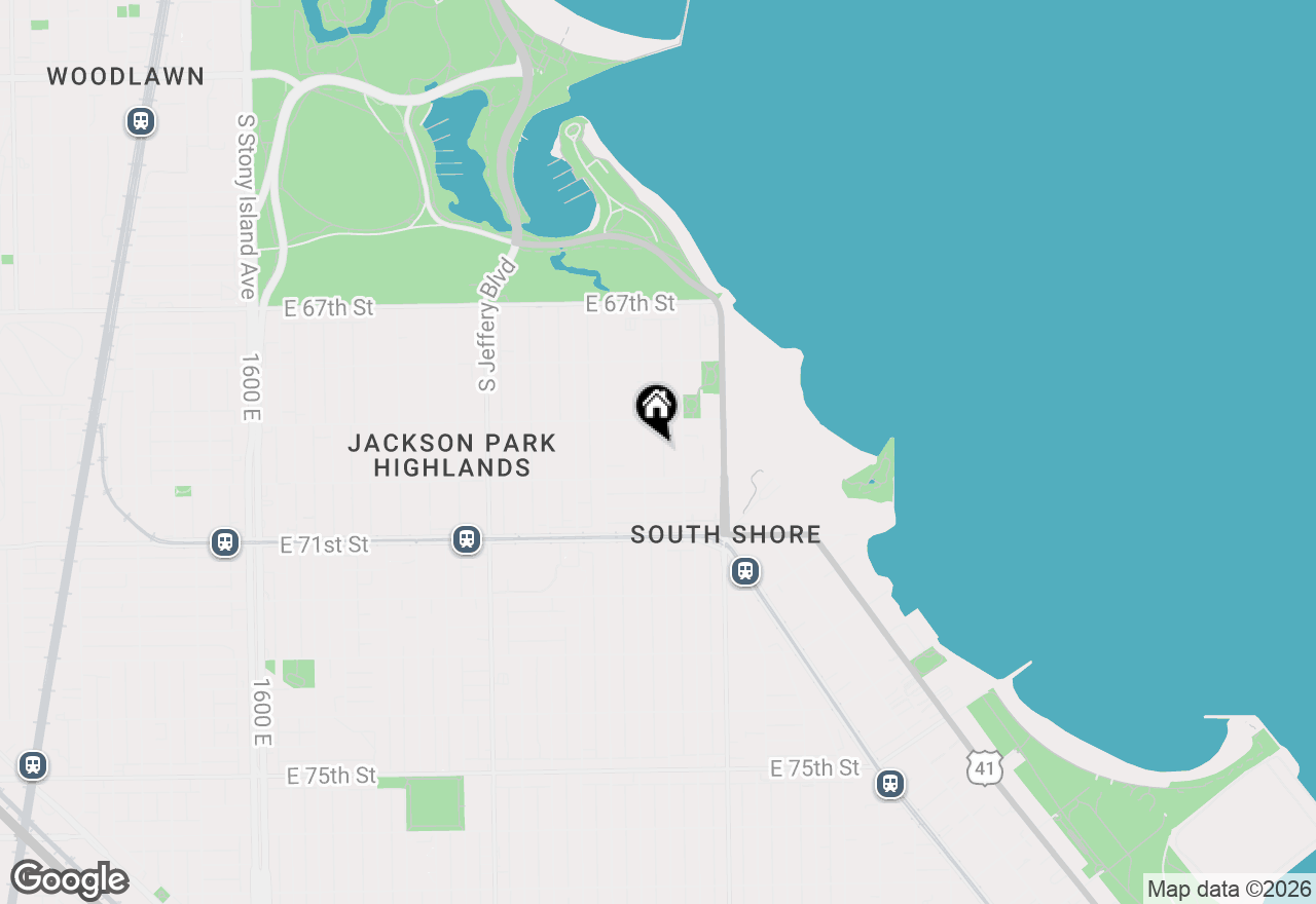 Map of 6935 S Crandon Avenue #8D, Chicago, IL 60649