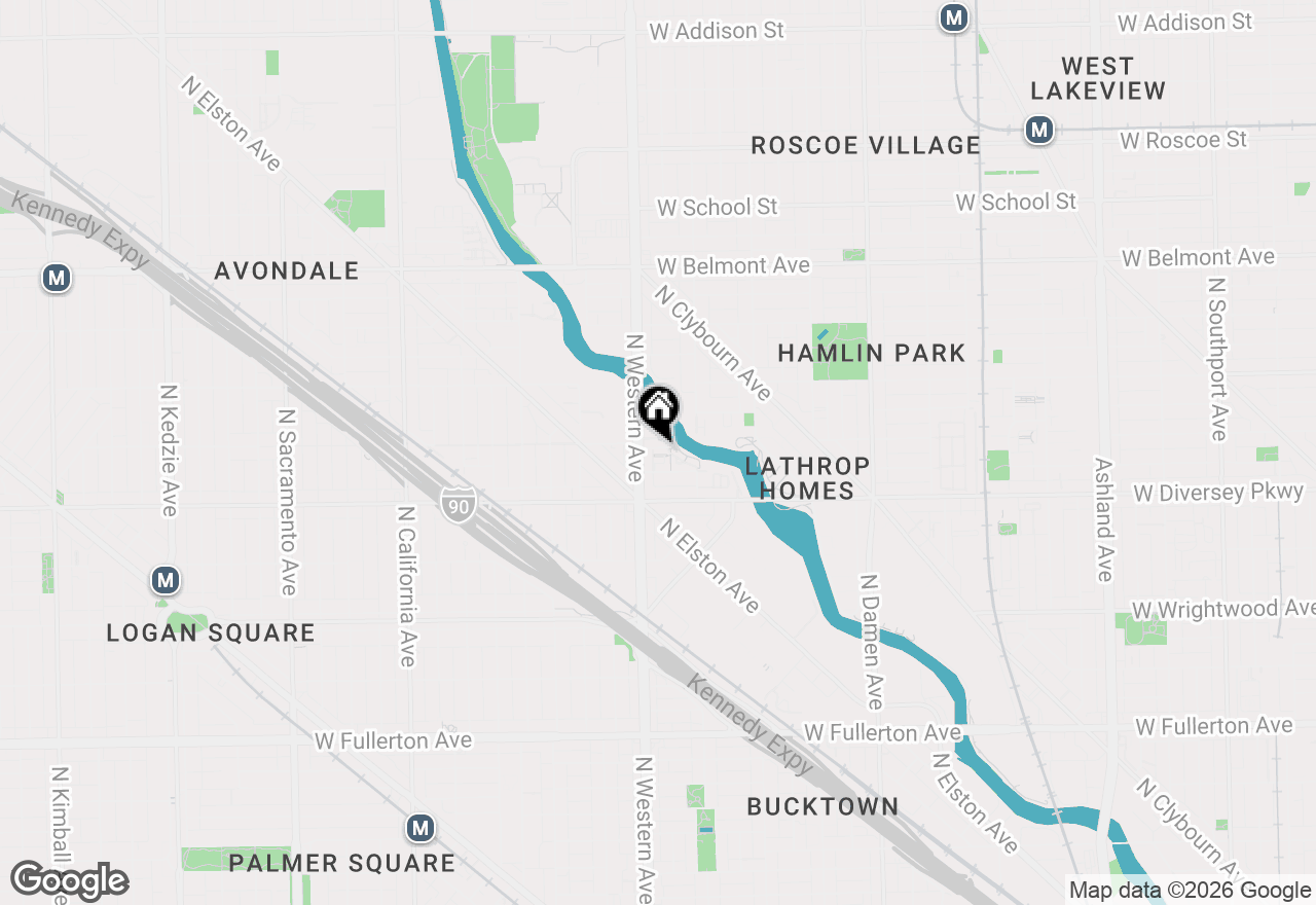 Map of 2341 W George Street, Chicago, IL 60618