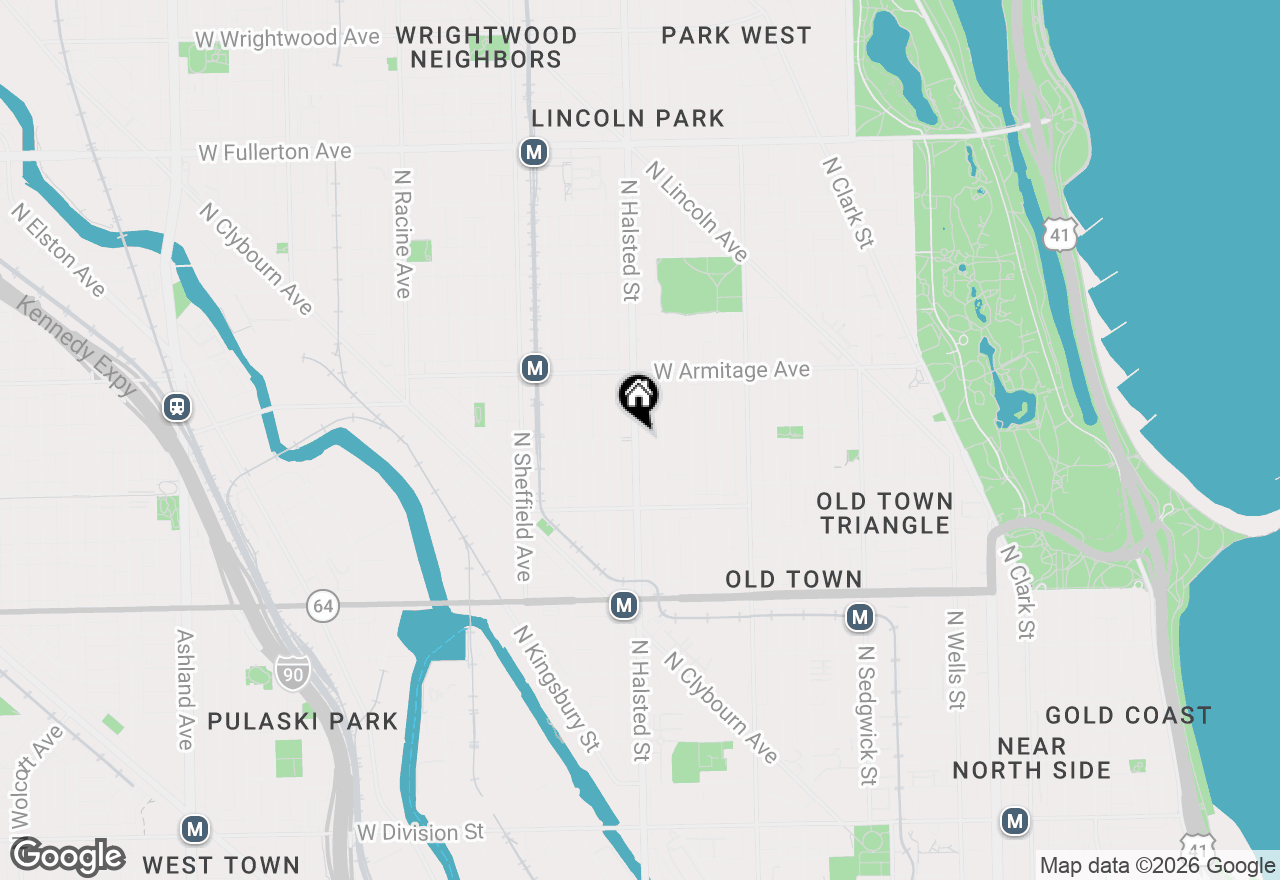 Map of 1901 N Halsted Street #2C, Chicago, IL 60614