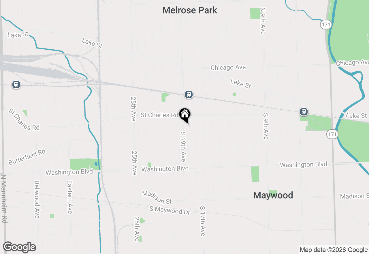 Map of 135 S 19th Avenue, Maywood, IL 60153