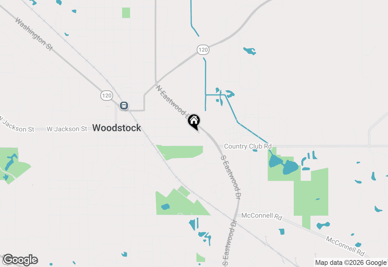 Map of 645 E Calhoun Street, Woodstock, IL 60098