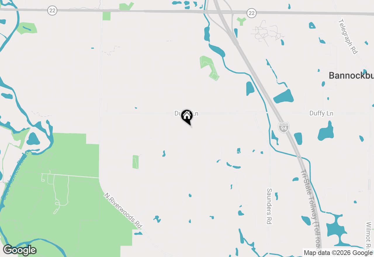 Map of 1920 Thornwood Lane, Riverwoods, IL 60015