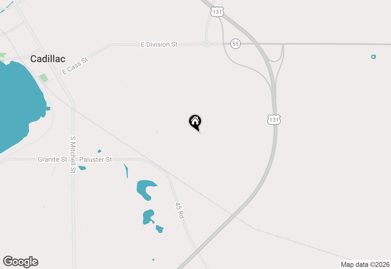 Map of 911 Scott Drive, Cadillac, MI 49601