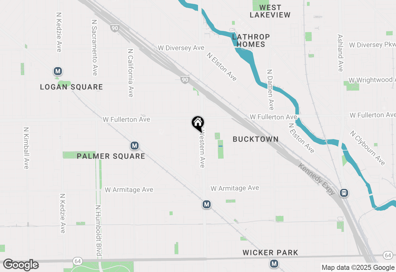 Map of 2413 W Belden Avenue, Chicago, IL 60647