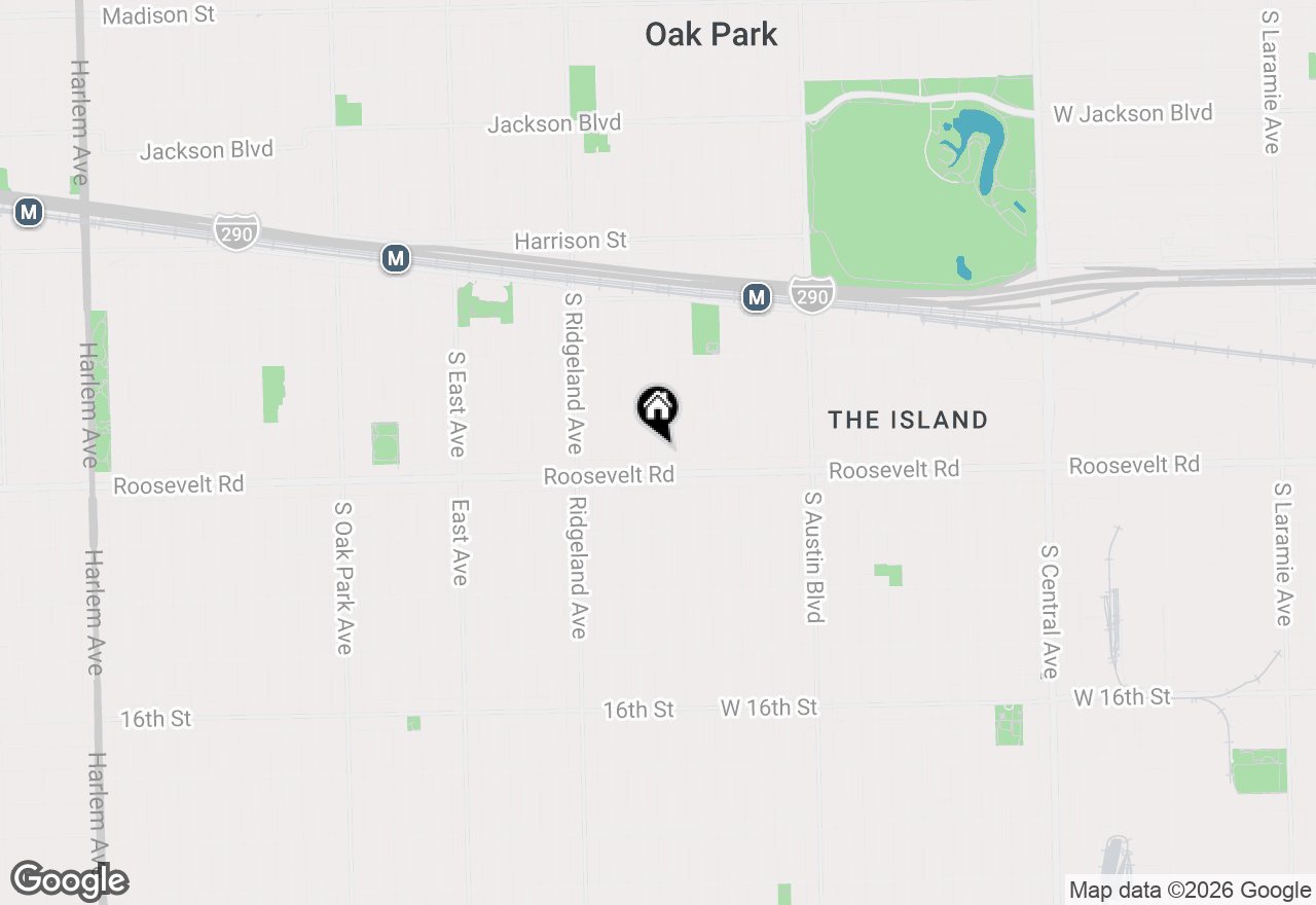 Map of 1181 S Harvey Avenue, Oak Park, IL 60304