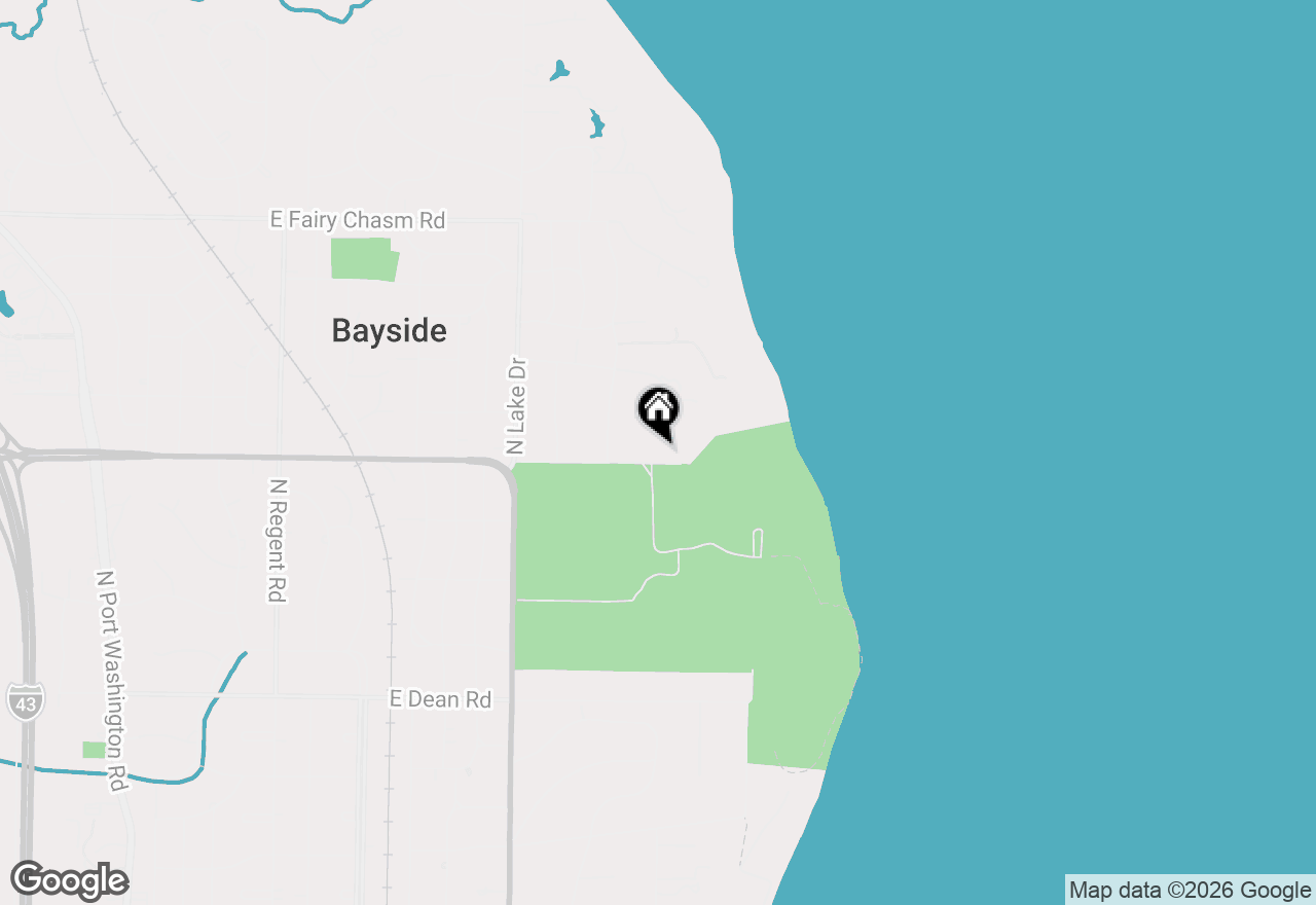 Map of 1434 E Brown Deer Rd, Bayside, WI 53217