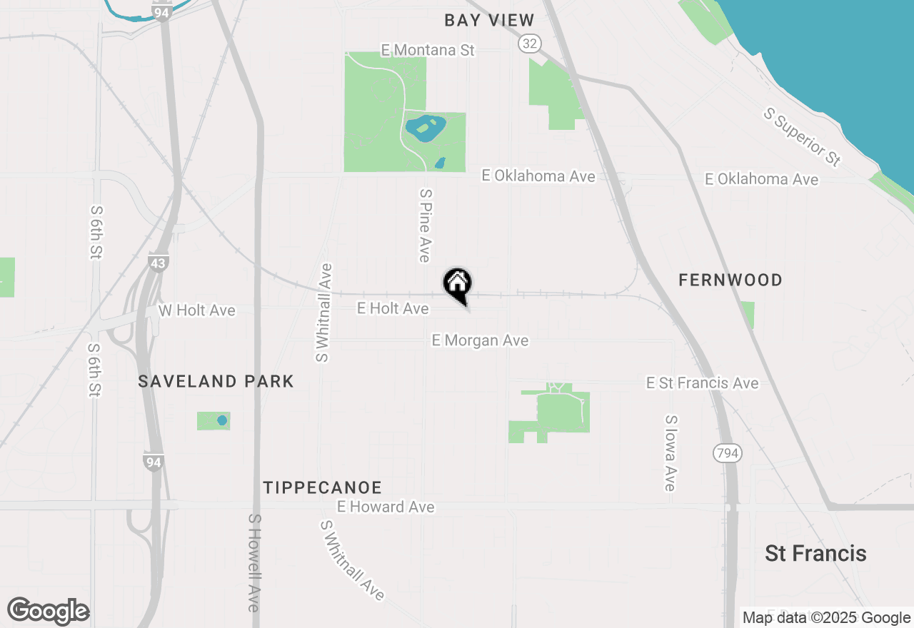 Map of 919 E Holt Ave, Milwaukee, WI 53207