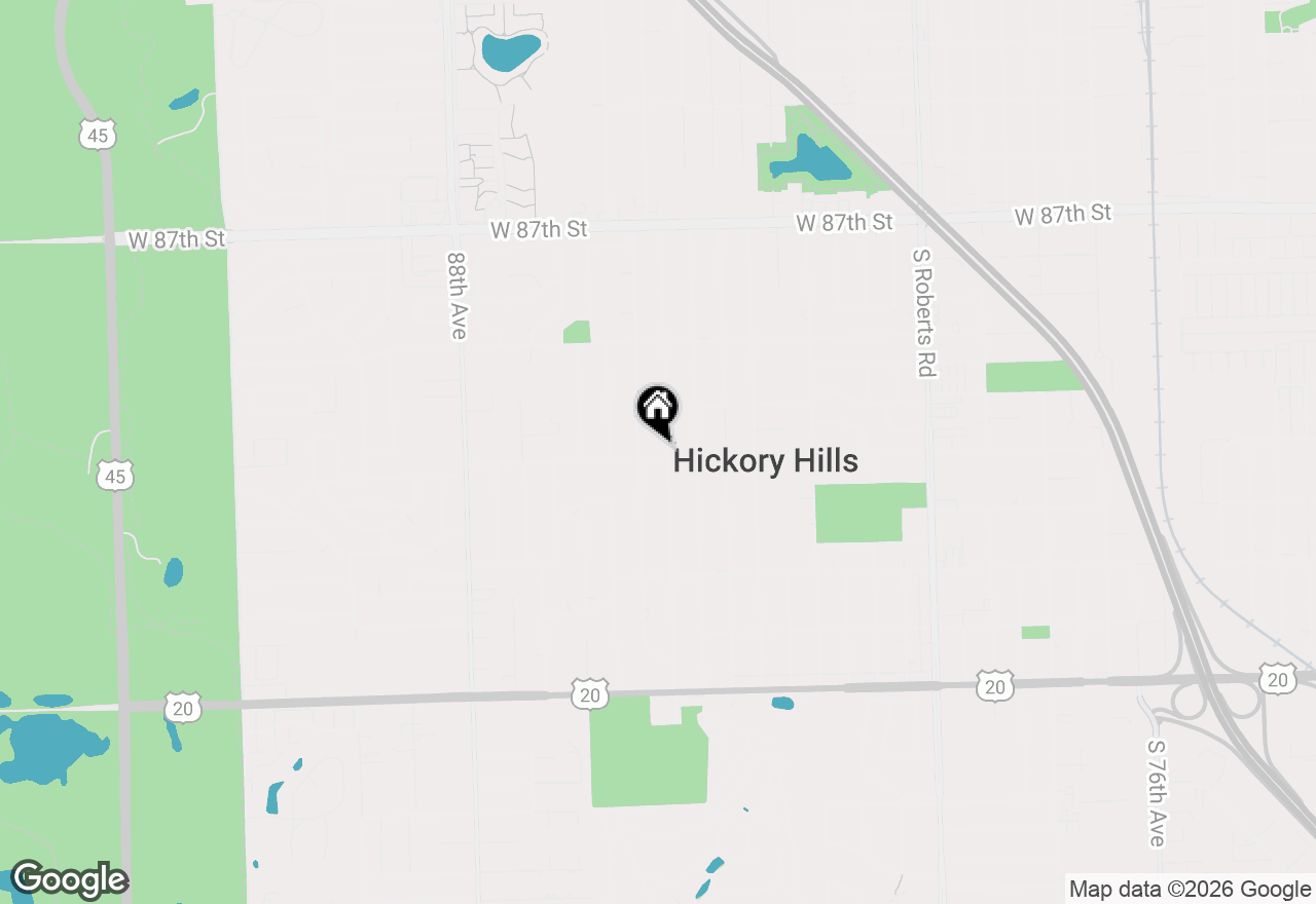 Map of 8440 W 91st Street, Hickory Hills, IL 60457