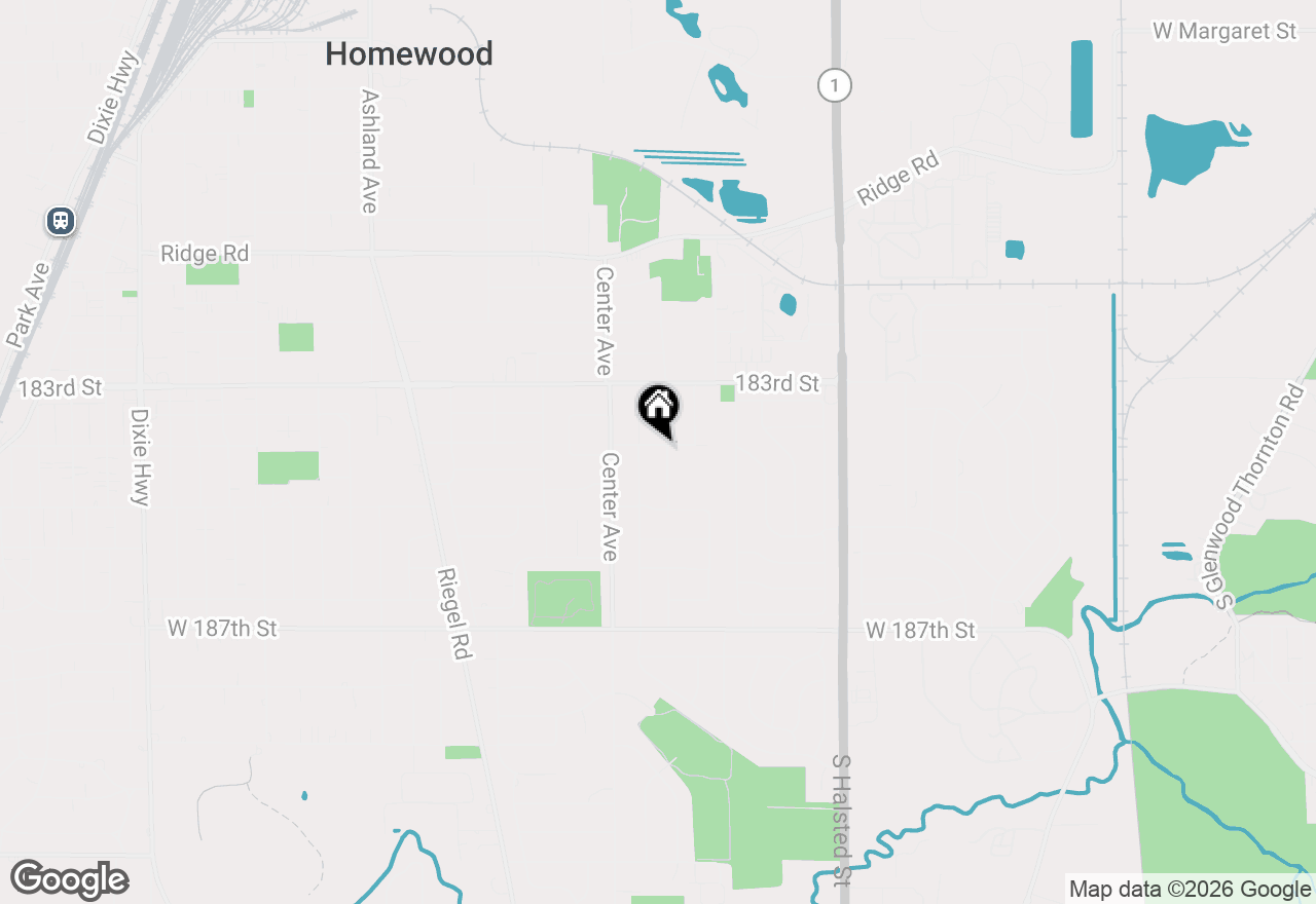 Map of 1115 Birch Road, Homewood, IL 60430