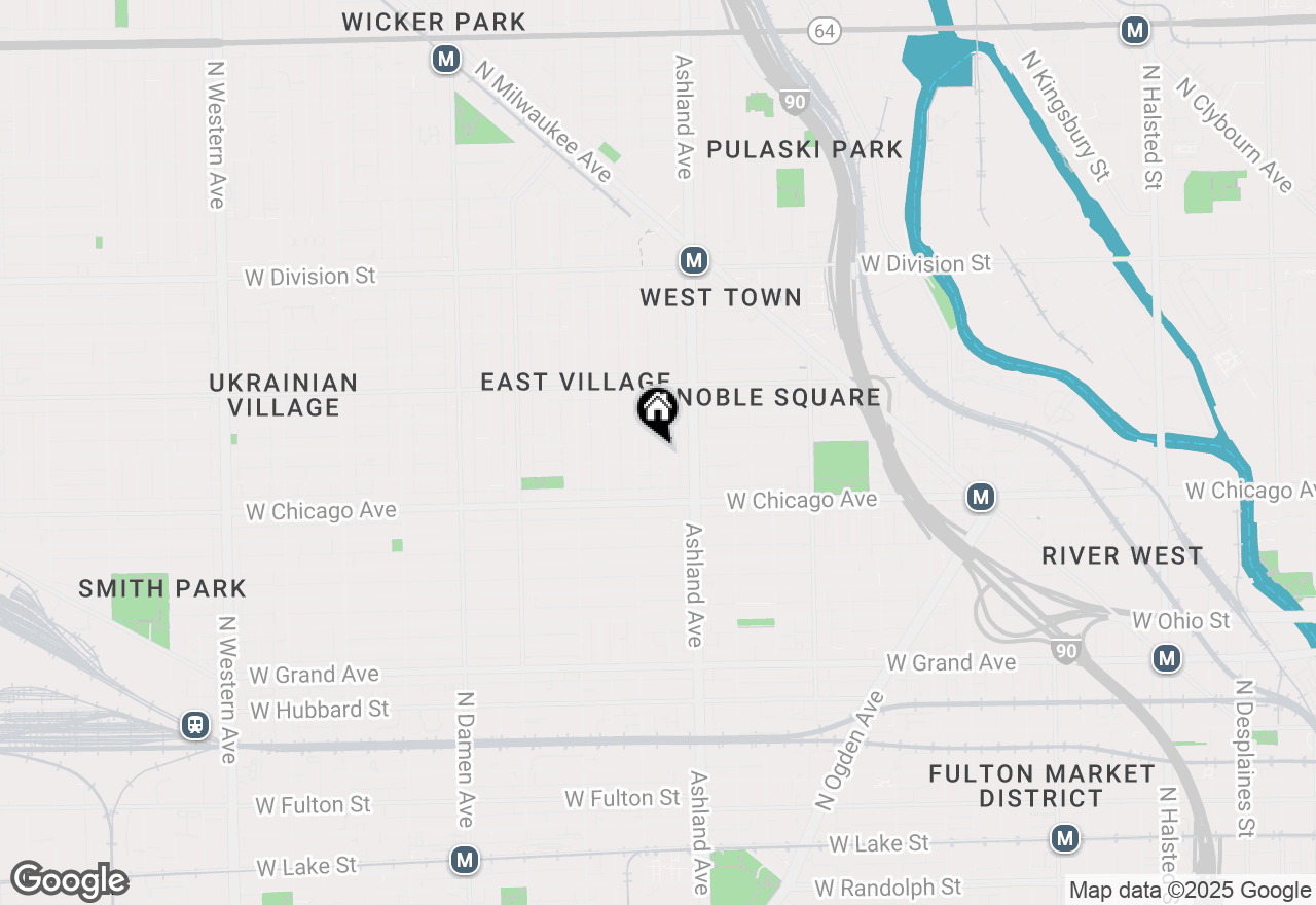 Map of 854 N Marshfield Avenue #3N, Chicago, IL 60622