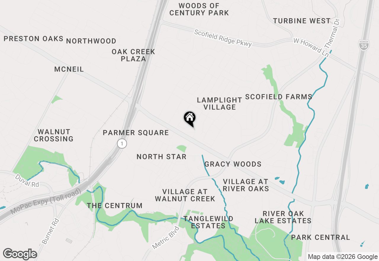 Map of 2102 Lamplight Village Cir #A, Austin, TX 78727