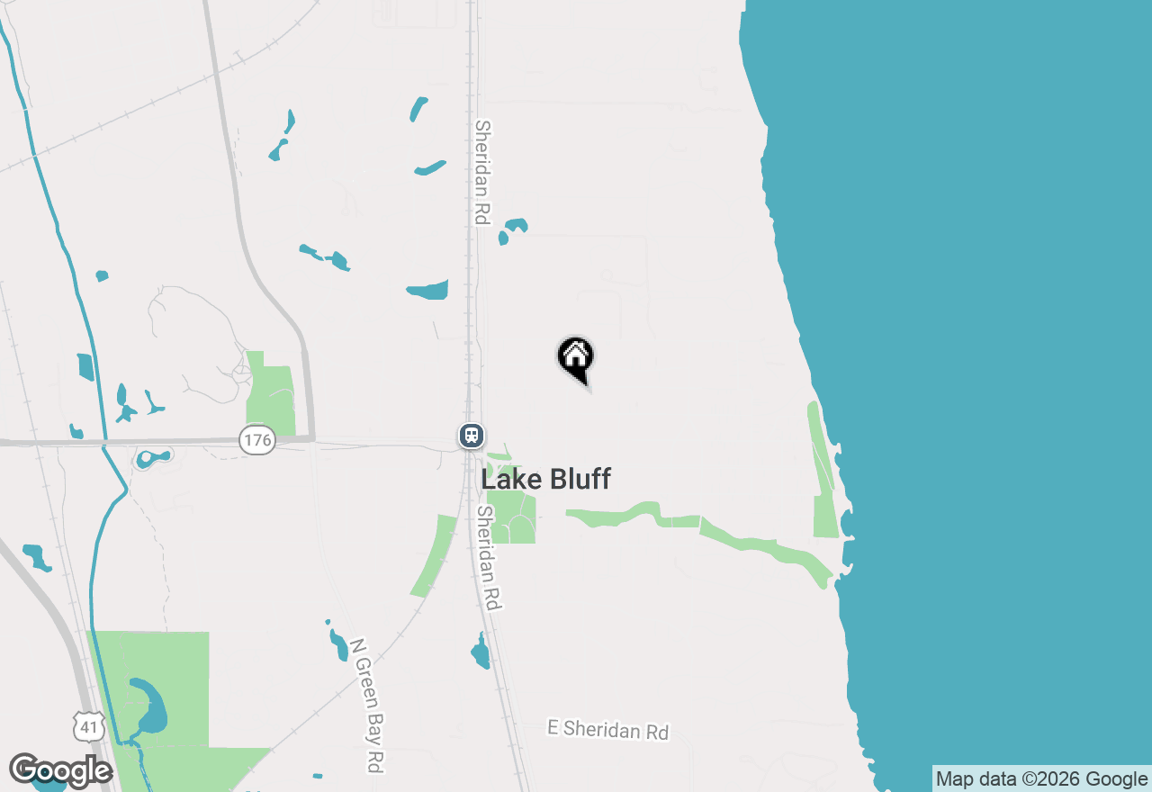 Map of 209 E Washington Avenue, Lake Bluff, IL 60044