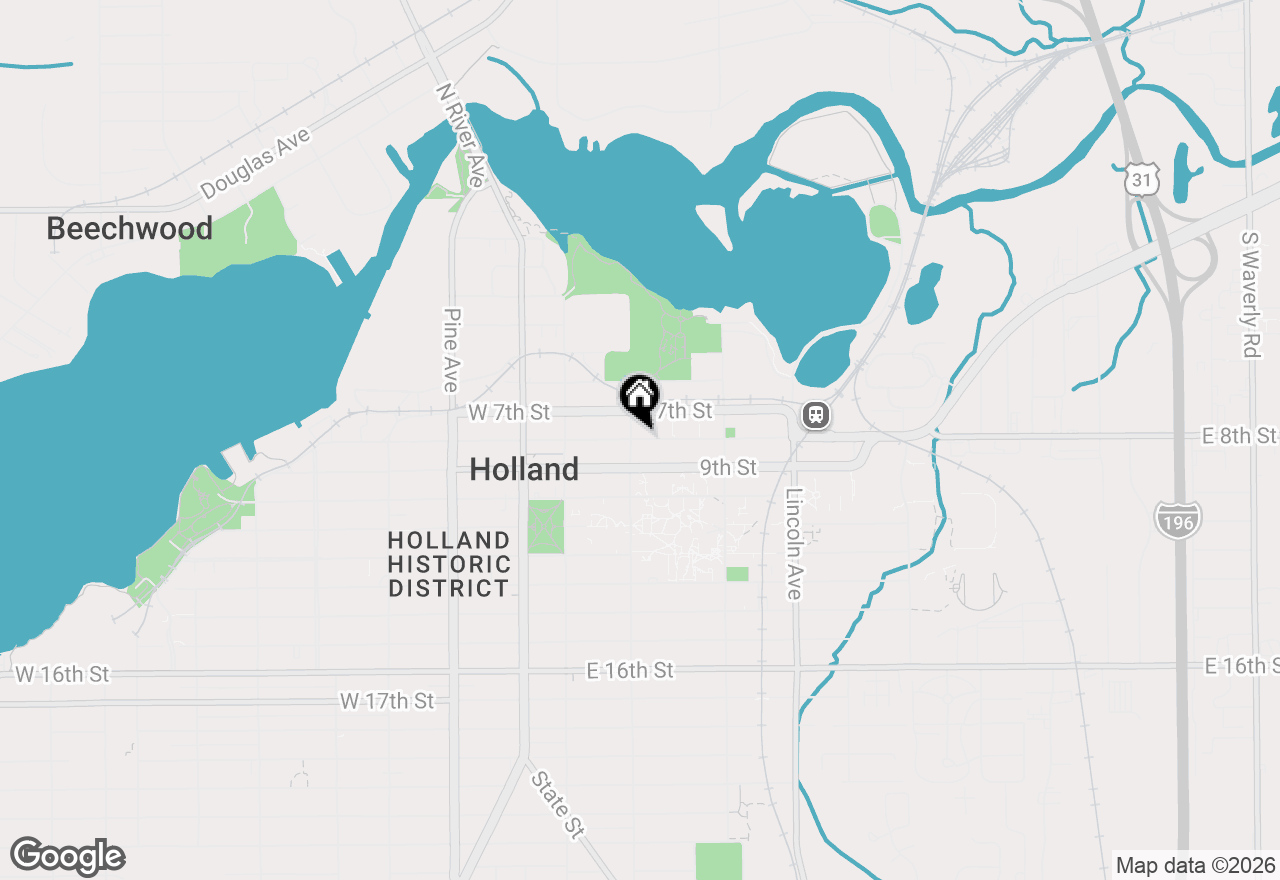 Map of 74 E 8th Street, Holland, MI 49423