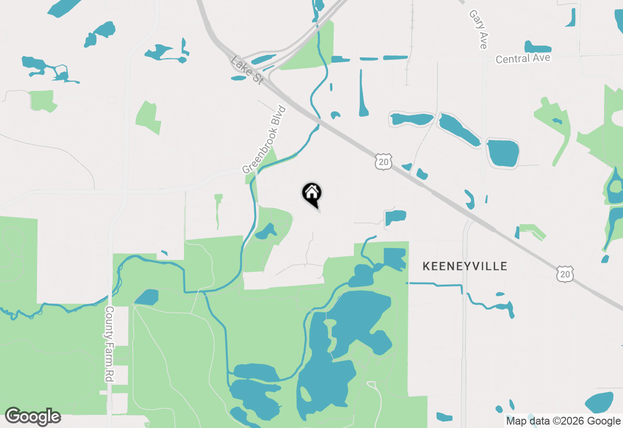 Map of 1261 Hialeah Lane, Hanover Park, IL 60133