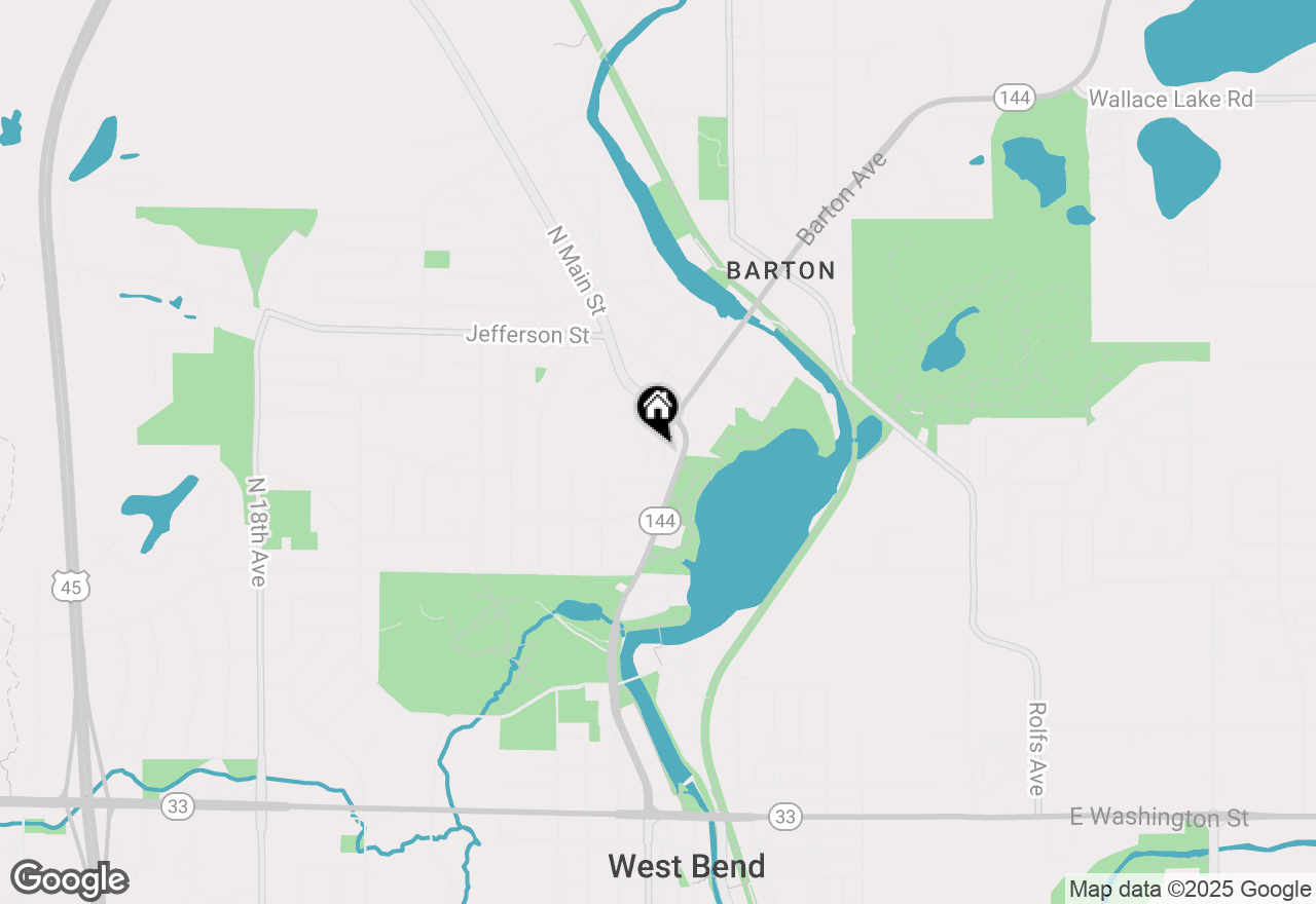 Map of 1348 Fond Du Lac St, West Bend, WI 53090