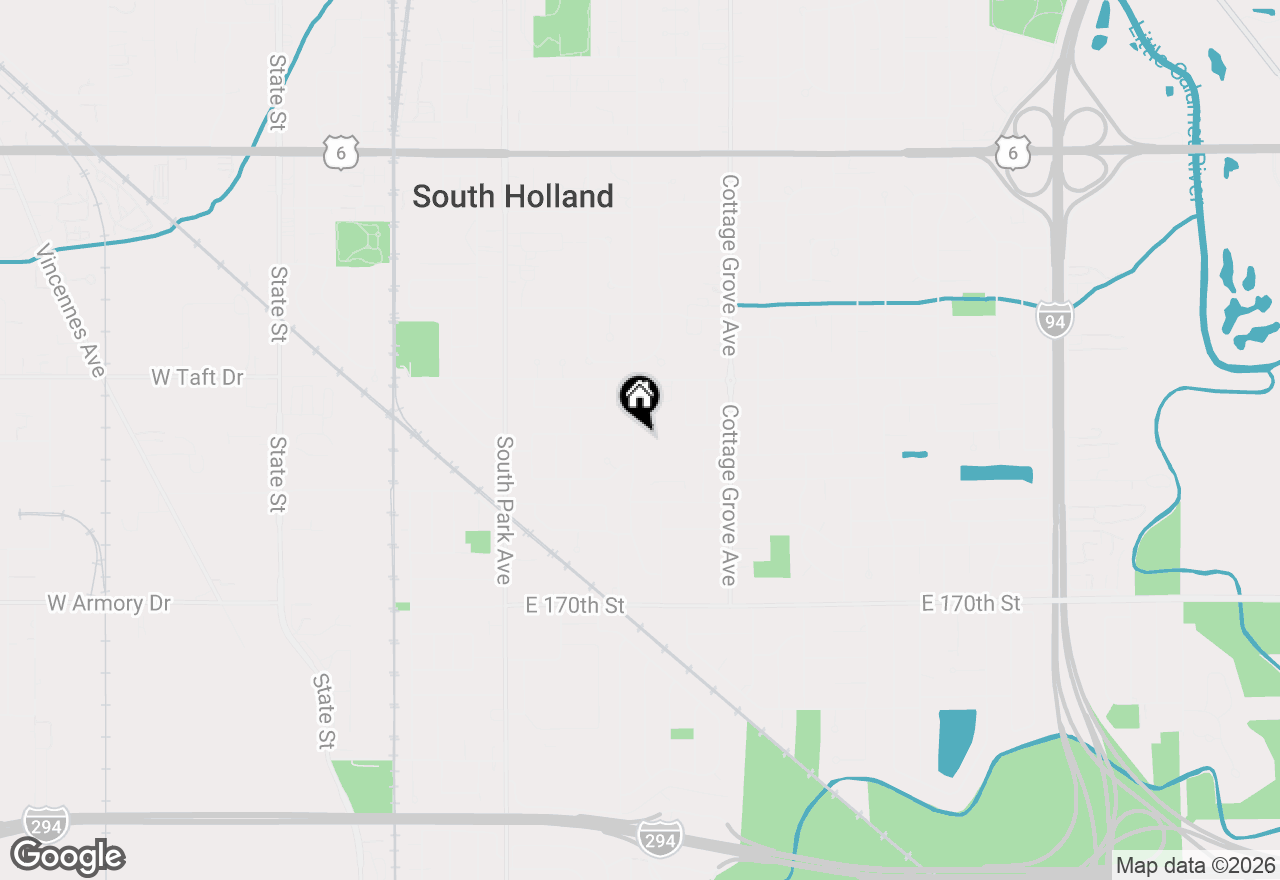 Map of 16721 School Street, South Holland, IL 60473