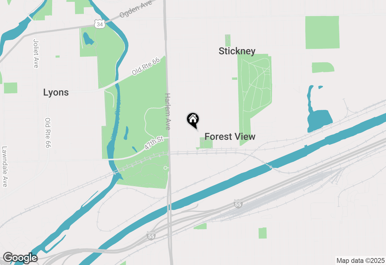 Map of 4530 Wenonah Avenue, Forest View, IL 60402