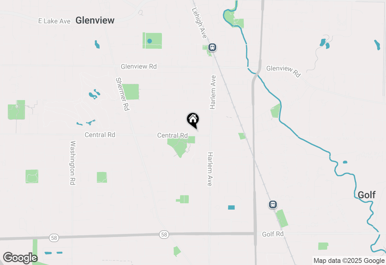 Map of 1958 Central Road, Glenview, IL 60025