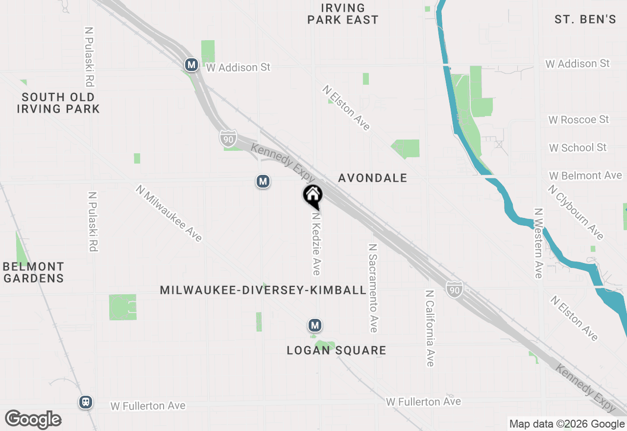 Map of 3036 N Kedzie Avenue, Chicago, IL 60618