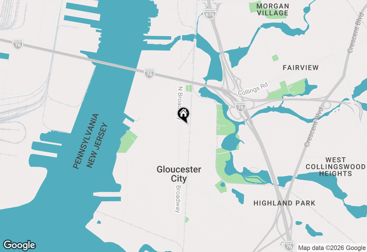 Map of 428 Middlesex Street, Gloucester City, NJ 08030