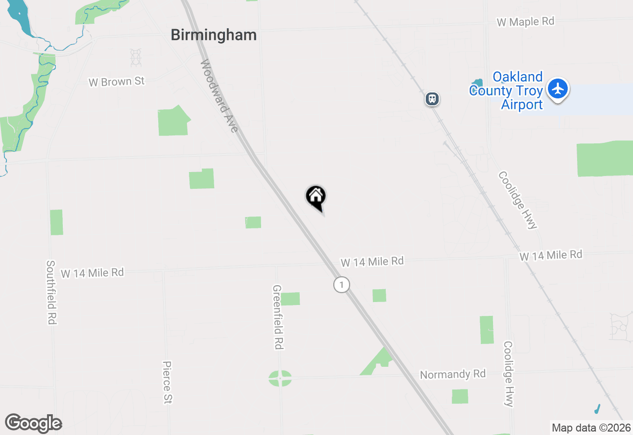 Map of 1524 Emmons Avenue, Birmingham, MI 48009