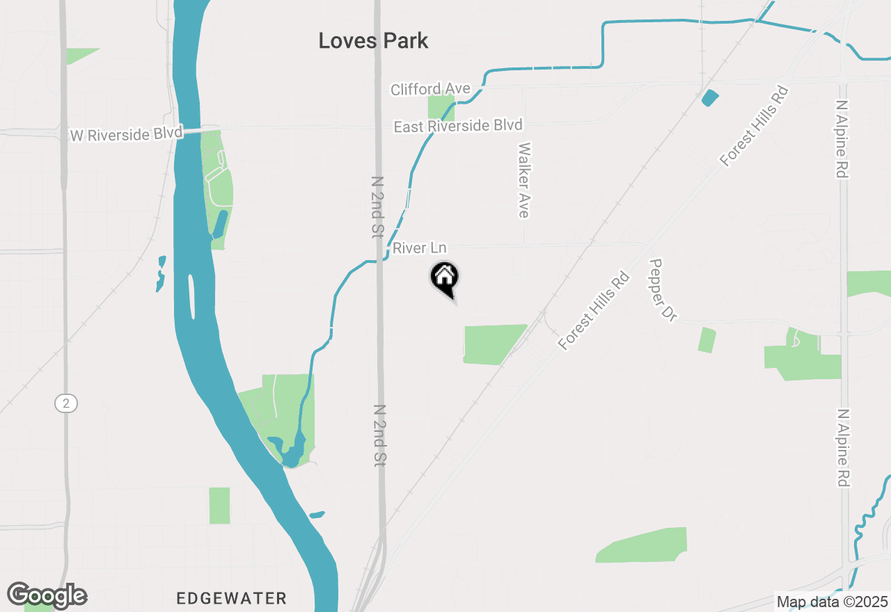 Map of 616 Pearl Avenue, Loves Park, IL 61111