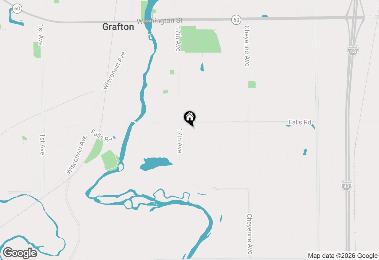 Map of 1910 Valley Ct, Grafton, WI 53024