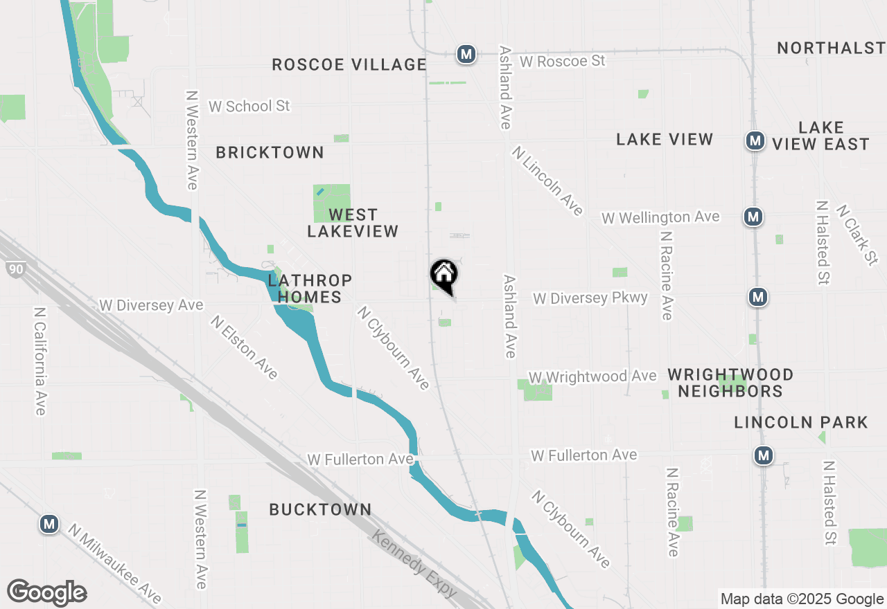 Map of 1735 W Diversey Parkway #205, Chicago, IL 60614