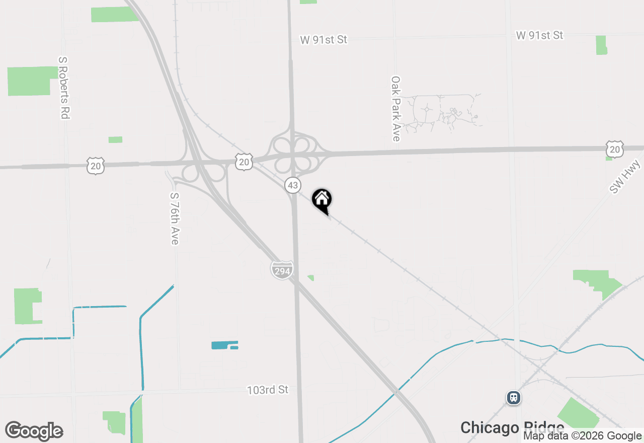 Map of 9708 Nottingham Avenue #1, Chicago Ridge, IL 60415
