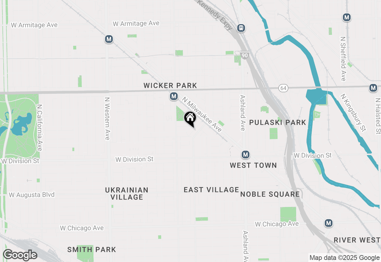 Map of 1931 W Evergreen Avenue #3, Chicago, IL 60622