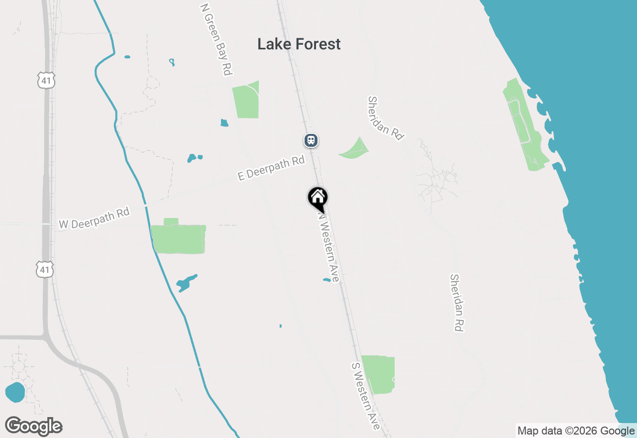 Map of 430 N Western Avenue, Lake Forest, IL 60045