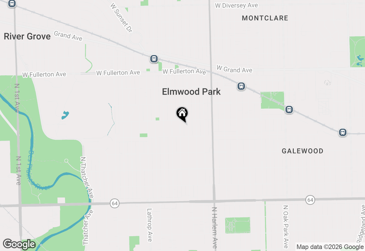 Map of 2033 N 74th Avenue #GARDEN, Elmwood Park, IL 60707