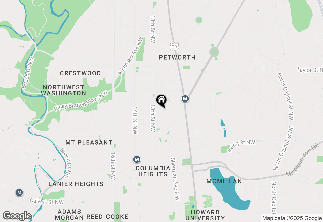 Map of 3633 11th Street Nw #A, Washington, DC 20010