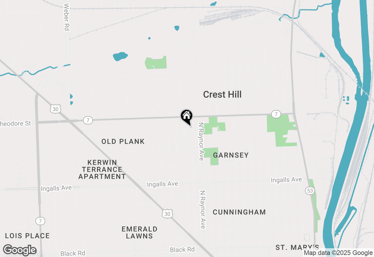 Map of 1508 Waverly Place, Joliet, IL 60435
