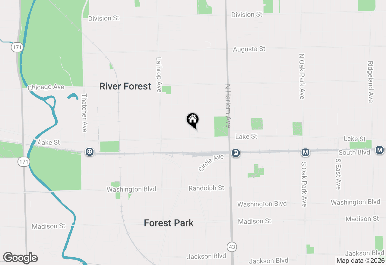 Map of 514 William Street, River Forest, IL 60305