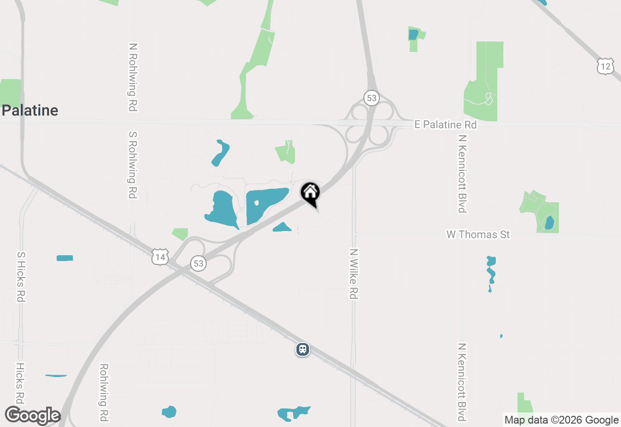 Map of 340 S Jewel Court, Palatine, IL 60074