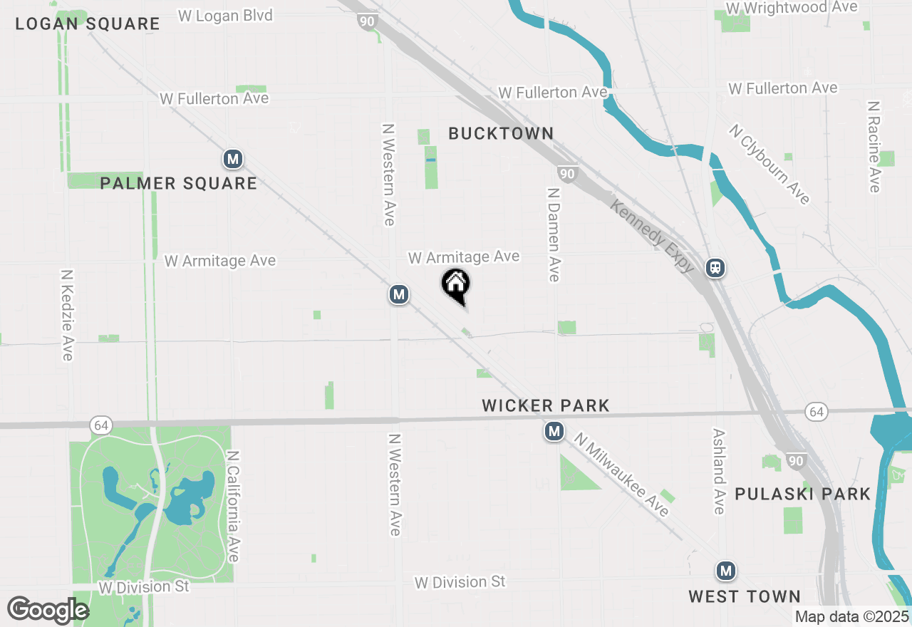 Map of 1832 N Wilmot Avenue, Chicago, IL 60647