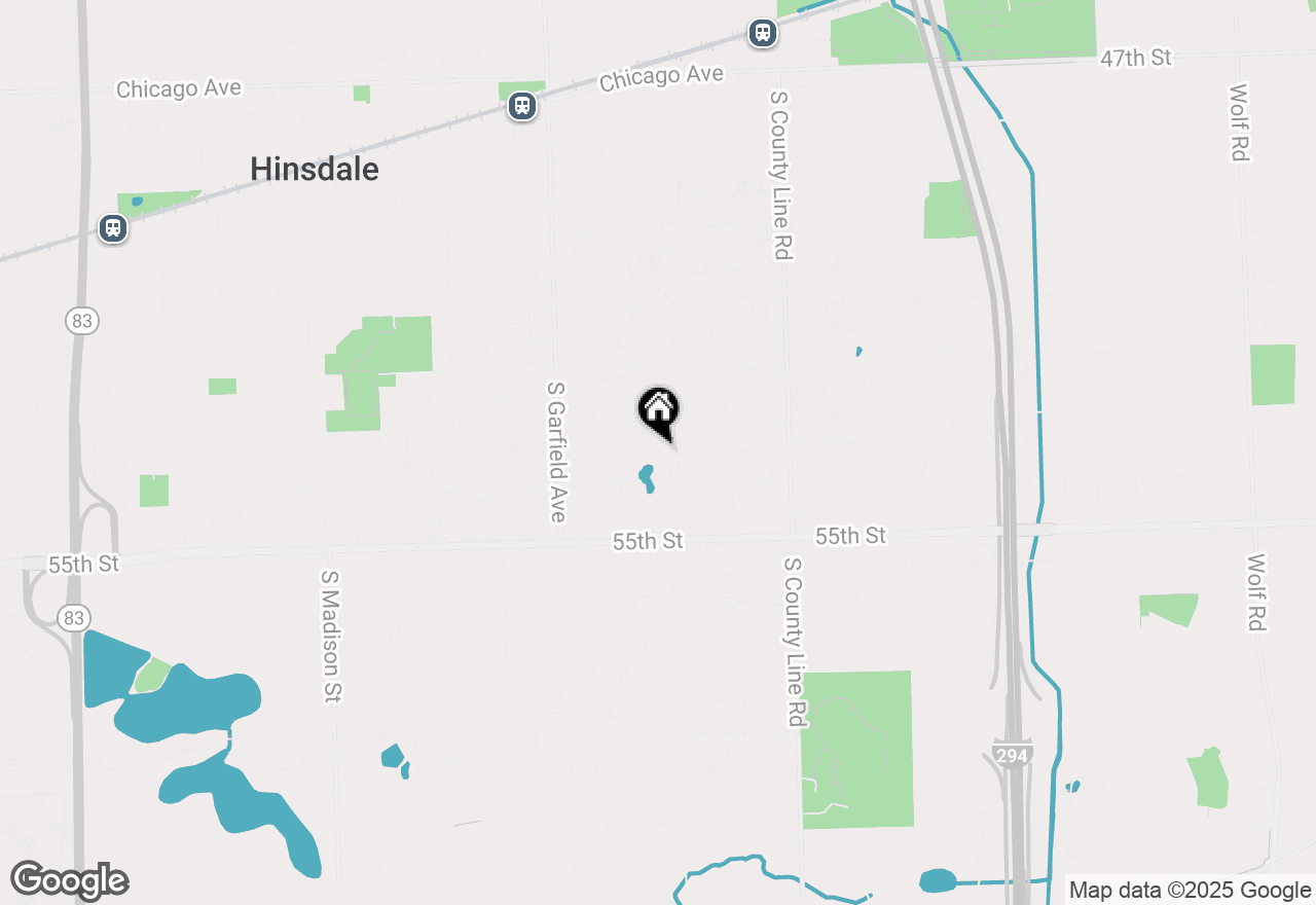 Map of 818 S Elm Street, Hinsdale, IL 60521