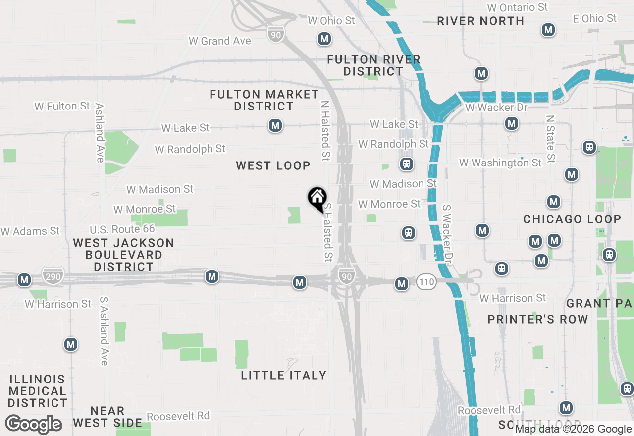 Map of 125 S Green Street #307A, Chicago, IL 60607