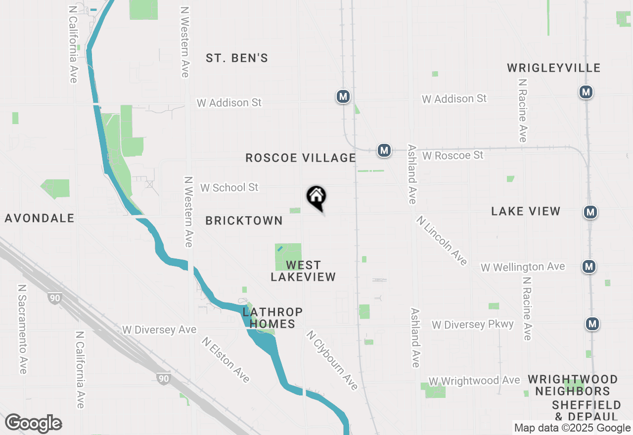 Map of 1929 W Belmont Avenue #2, Chicago, IL 60657