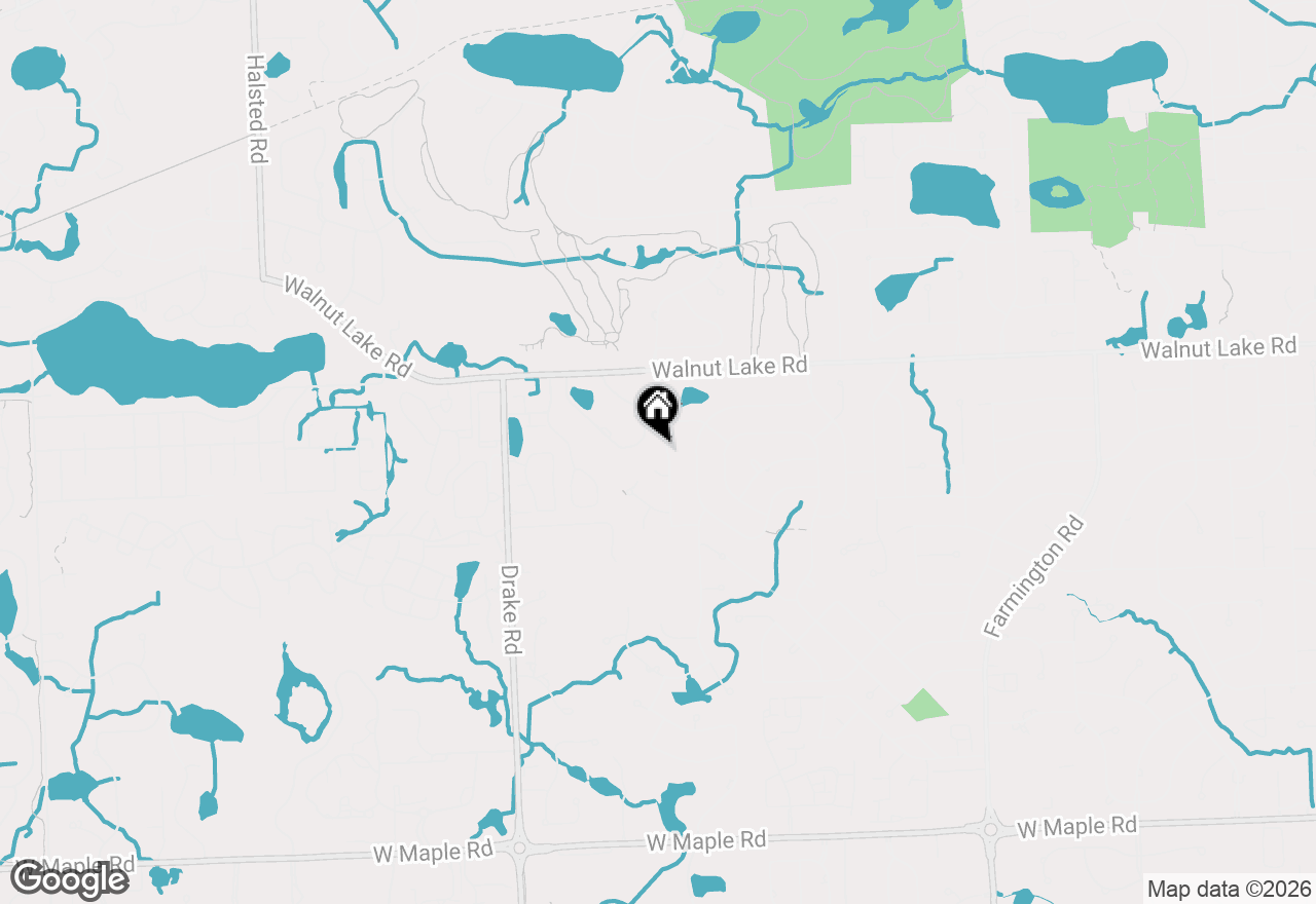 Map of 5590 Greenbriar Drive, West Bloomfield, MI 48322