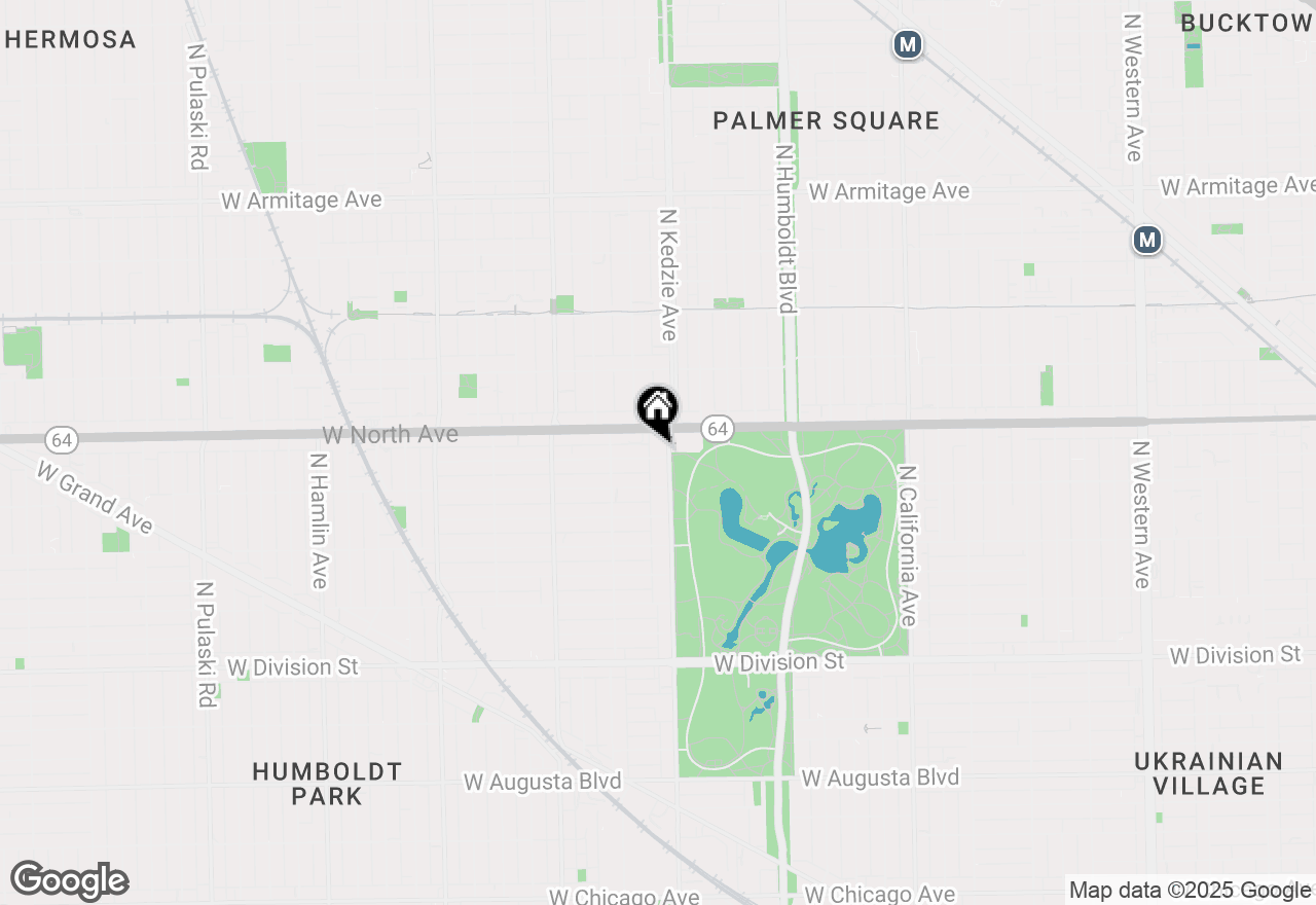Map of 1530 N Kedzie Avenue #1A, Chicago, IL 60651