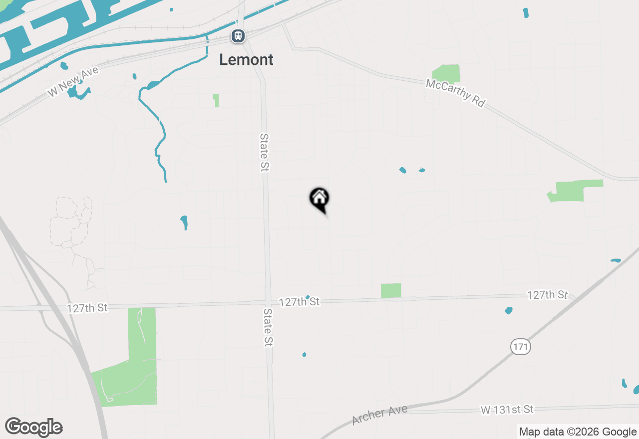 Map of 1033 Kip Place, Lemont, IL 60439
