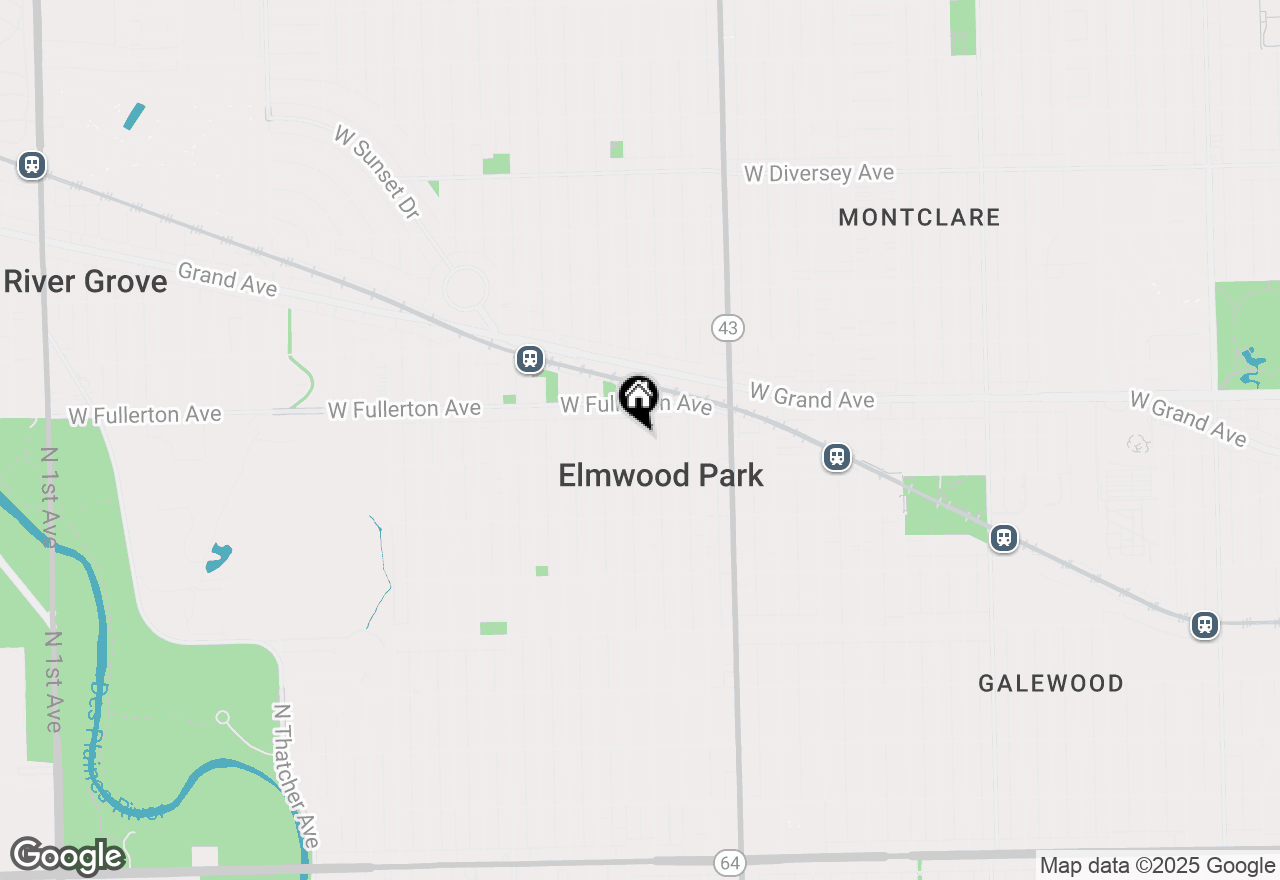 Map of 2314 N 73rd Court, Elmwood Park, IL 60707