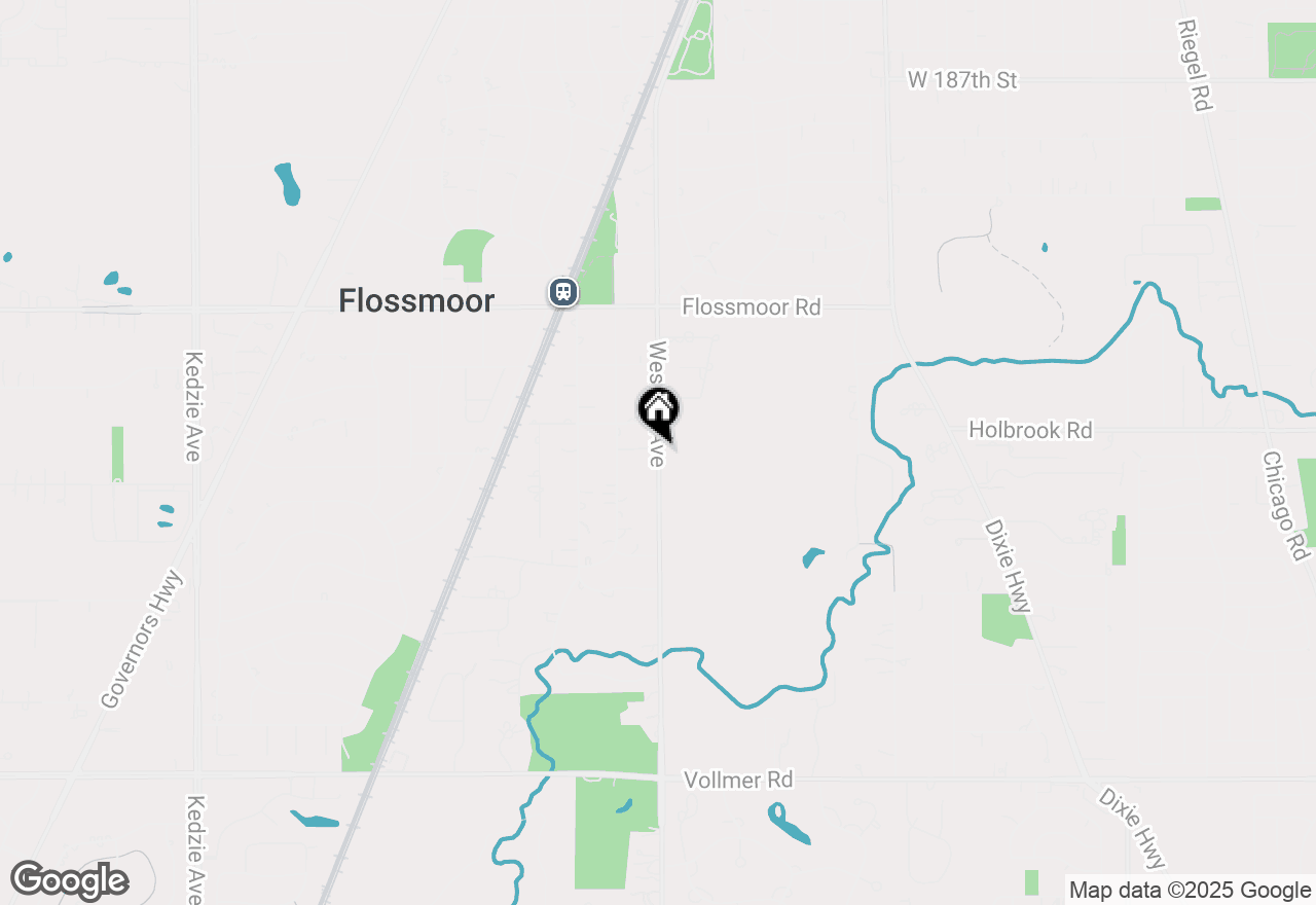 Map of 1342 Western Avenue, Flossmoor, IL 60422