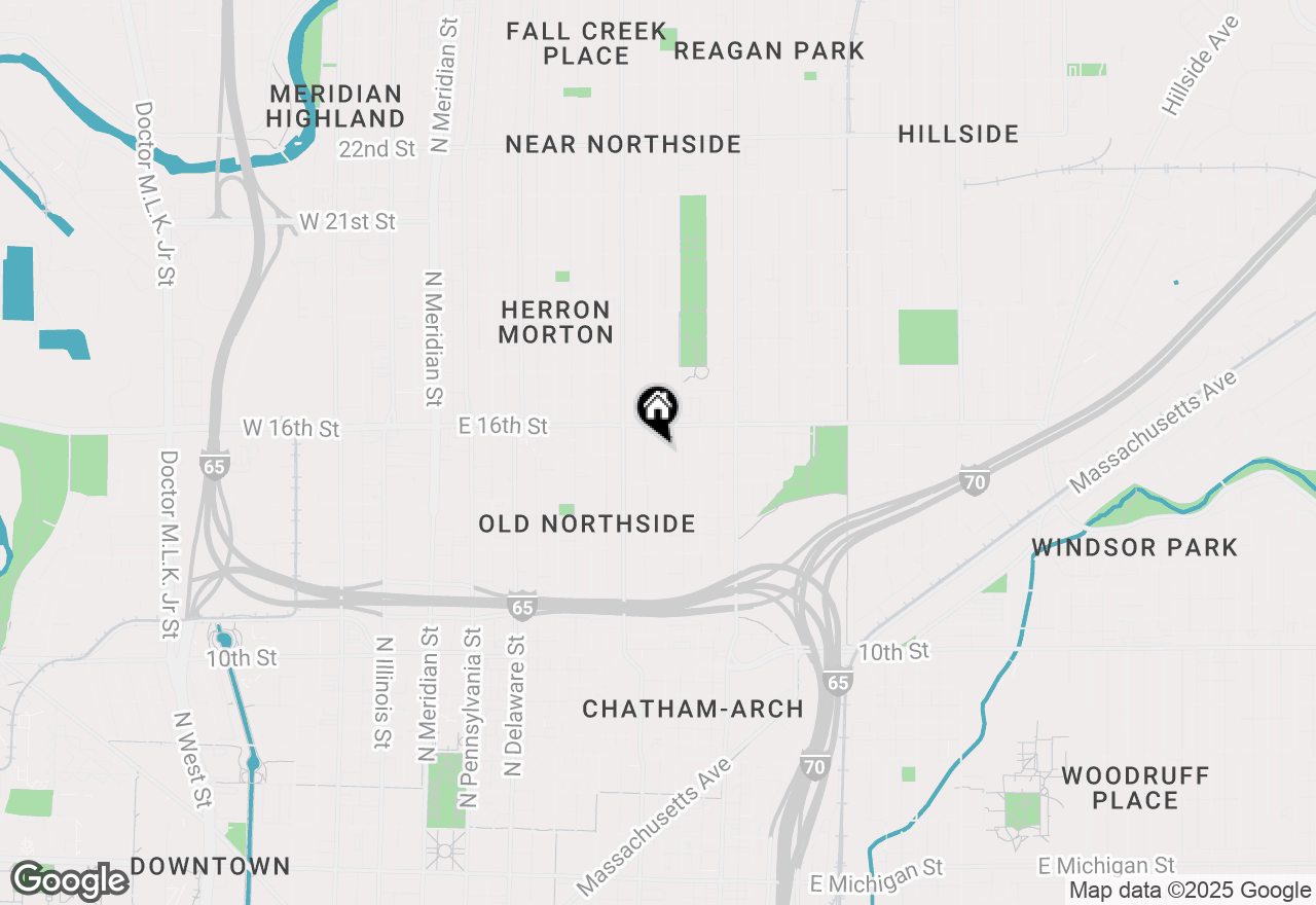 Map of 1536 N Park Avenue, Indianapolis, IN 46202