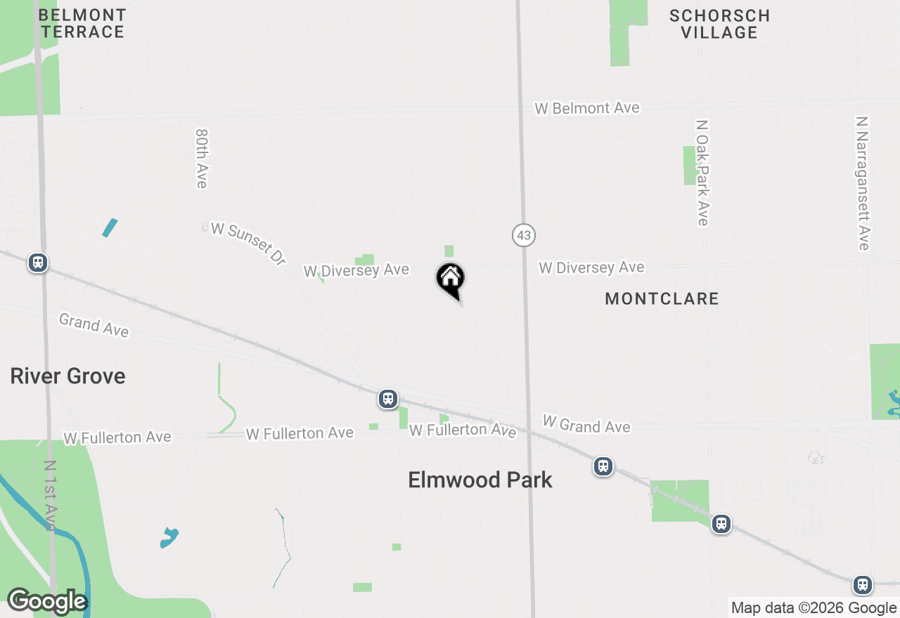 Map of 2649 N 74th Avenue, Elmwood Park, IL 60707